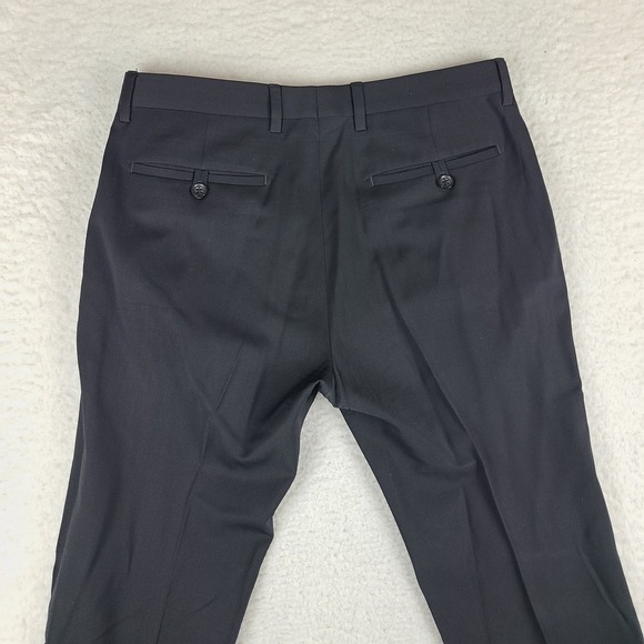 Banana Republic Pants Mens 31x30 Black Tailored Slim Fit Lanificio Wool * - Picture 10 of 14